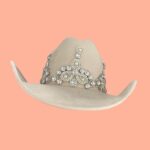 Sombrero Vaquero estilo americano de gamuza en color beige