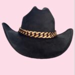 Sombrero Vaquero estilo americano de gamuza en color negro