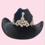 Sombrero Vaquero estilo americano de gamuza en color negro