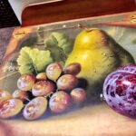 Cuarda cubiero fruta vista arriba